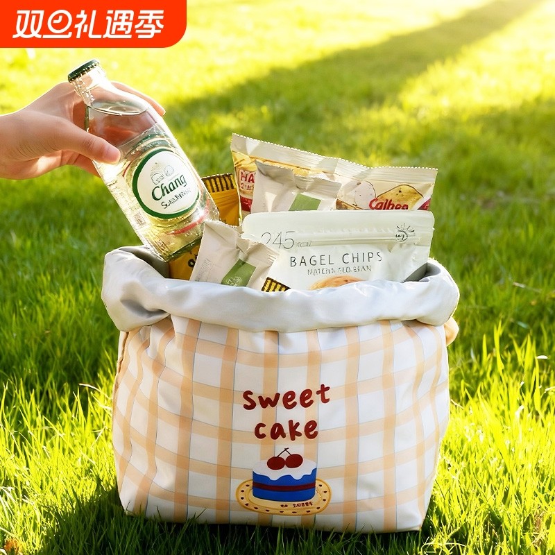 饭盒手提包保温袋加厚便当袋袋子带饭包上班族午餐包高颜值大容量