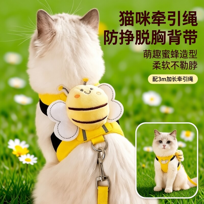 猫咪防挣脱遛猫绳|超7000次加购图片