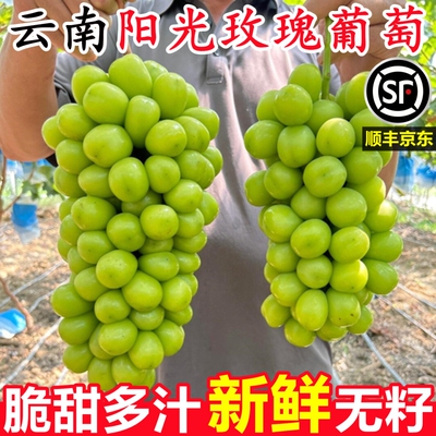 阳光玫瑰葡萄云南晴王新鲜水果