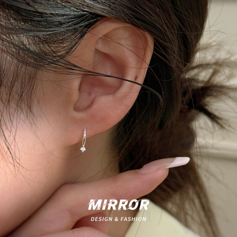 小麋人「」耳钉纯银999水滴女耳环耳饰气质高级感2025爆款夏足