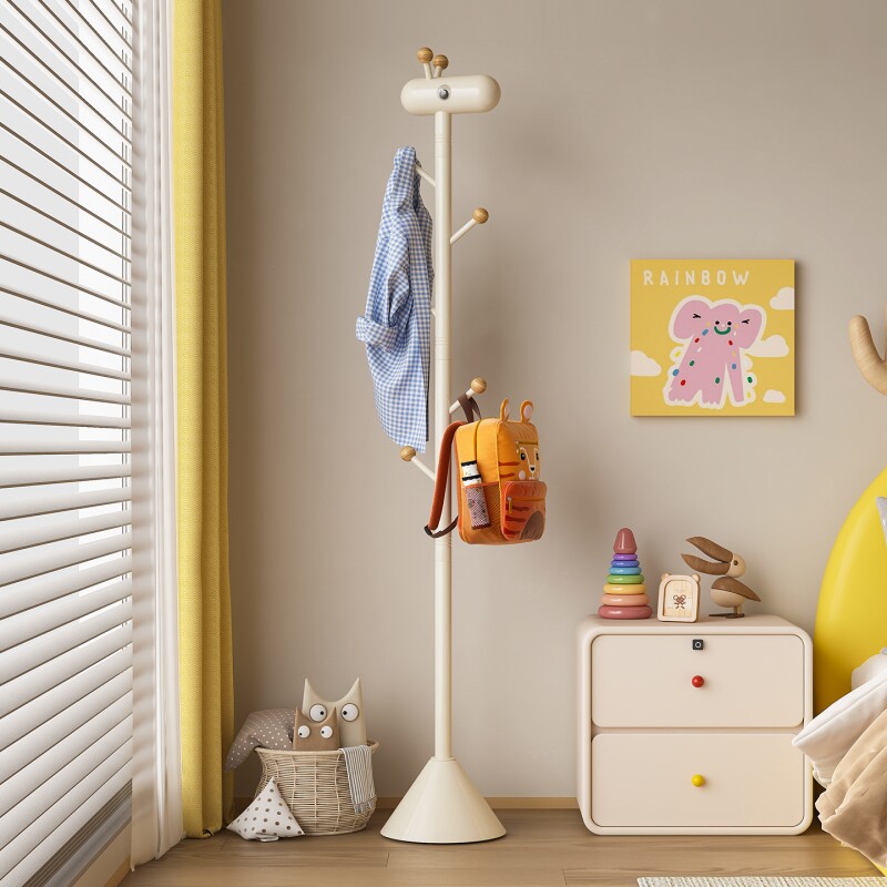儿童衣架落地卧室卡通挂衣架家用衣帽架次置物架玄关客厅收纳挂钩