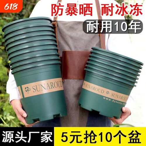 花盆家用塑料2025树脂多肉绿萝加仑盆栽加厚透气阳台耐用种植桌面