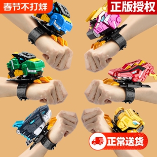 迷你特工队恐龙手表玩具超级力量金刚儿童变形机甲益智男孩礼物