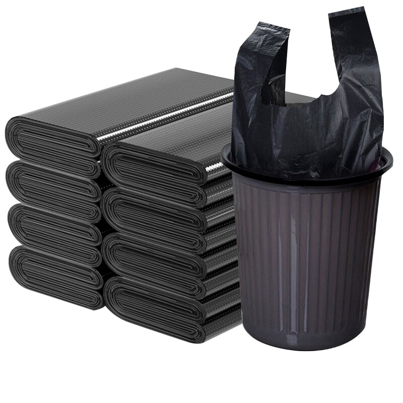 垃圾袋家用加厚中大号黑色手提背心式拉圾袋批发一次性塑料袋厨房