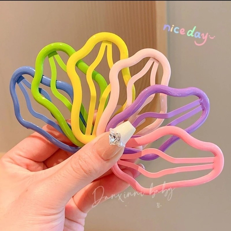 网红儿童舒适云朵发夹bb夹女童彩色后脑勺发卡侧边夹刘海碎发夹子