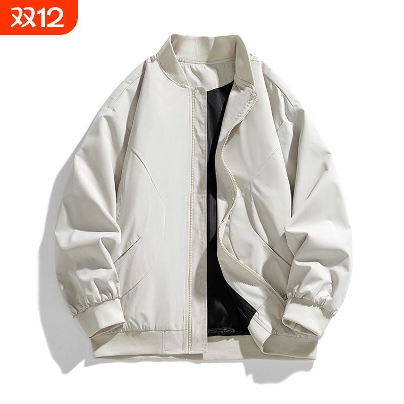 潮牌男女秋冬2025棒球领外套户外运动潮流情侣拉链防风冲锋衣夹克