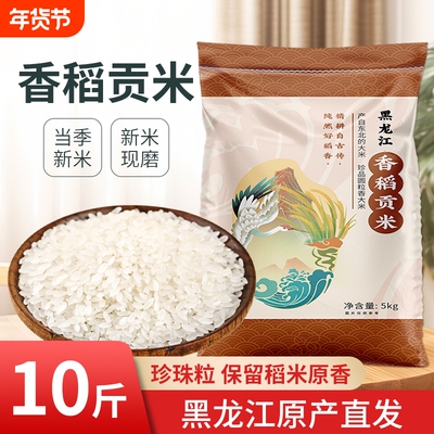 东北香稻贡米10斤当季新米黑龙江大米圆粒米自种珍珠长粒优质新鲜