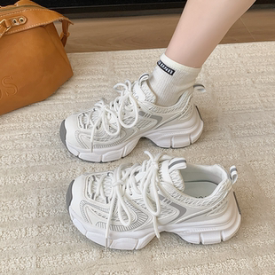 厚底运动休闲鞋 鞋 2025年新款 做旧轻便增高6cm女鞋 时尚 秋季 老爹鞋
