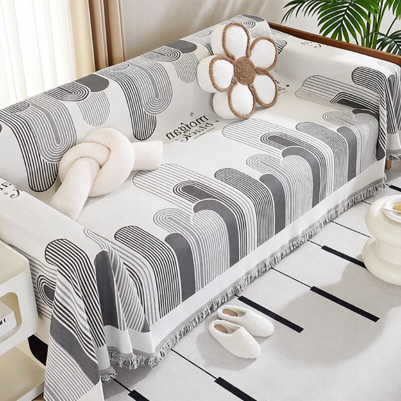 法式沙发盖布巾防猫抓四季通用轻奢防滑沙发套罩毯2024新款单人位
