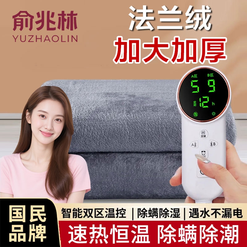 电热毯双人双控水暖无辐射安全家用智能垫宿舍加厚电褥新款调温