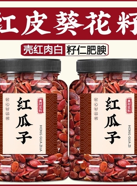 红西瓜子新货零食红皮瓜子五香炒葵花籽红色皮西瓜子原味新年