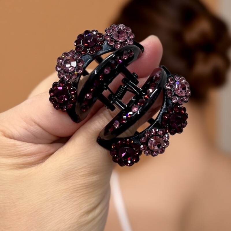 发夹新款捷克钻抓夹高档镶水钻女头发小夹子气质盘发发饰洋气