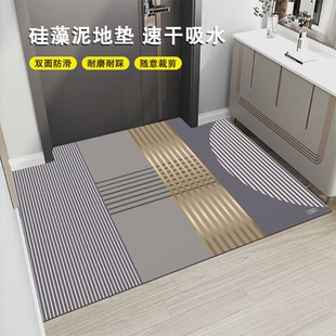轻奢高级入户门地垫硅藻泥门口进门垫卫生间吸水地毯免洗防滑脚垫
