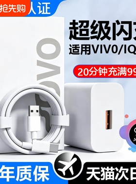 【官方正品】适用vivo充电器头原装超级闪充手机数据线x300s/100/200pro/s50/30快充头充电线iqoo15neo11/12
