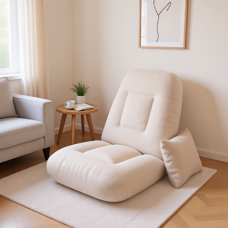 懒人沙发无腿可睡榻榻米飘窗垫休闲座椅可躺折叠躺椅床上靠背椅子