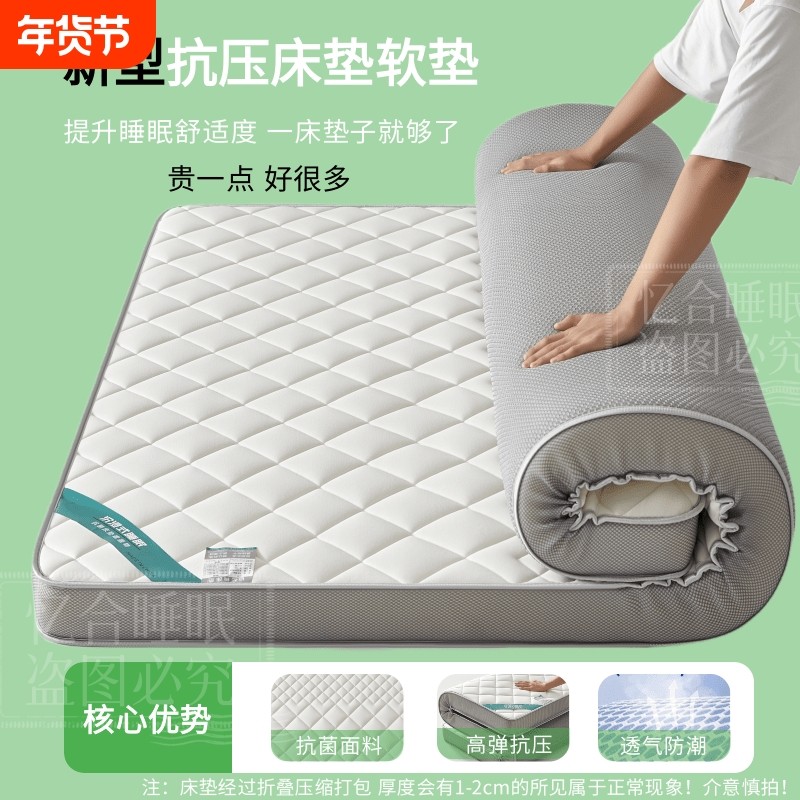床垫软垫家用卧室单人租房专用榻榻米床垫薄垫褥子宿舍可折叠软垫