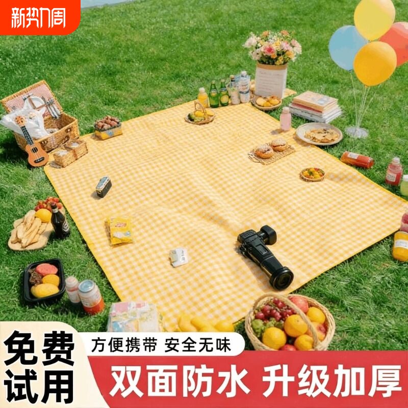 野餐垫防潮垫加厚户外野炊野营沙滩帐篷地垫防水草坪垫子便携郊游