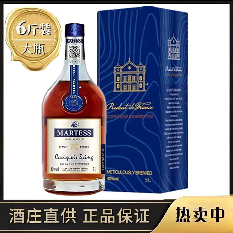 法国原装进口正品白兰地XO 大瓶洋酒6斤3L进口洋酒原装礼盒送礼