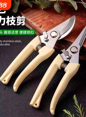 修枝剪园艺果树枝剪子家用花枝剪刀花店修剪花卉剪果神器弹簧省力