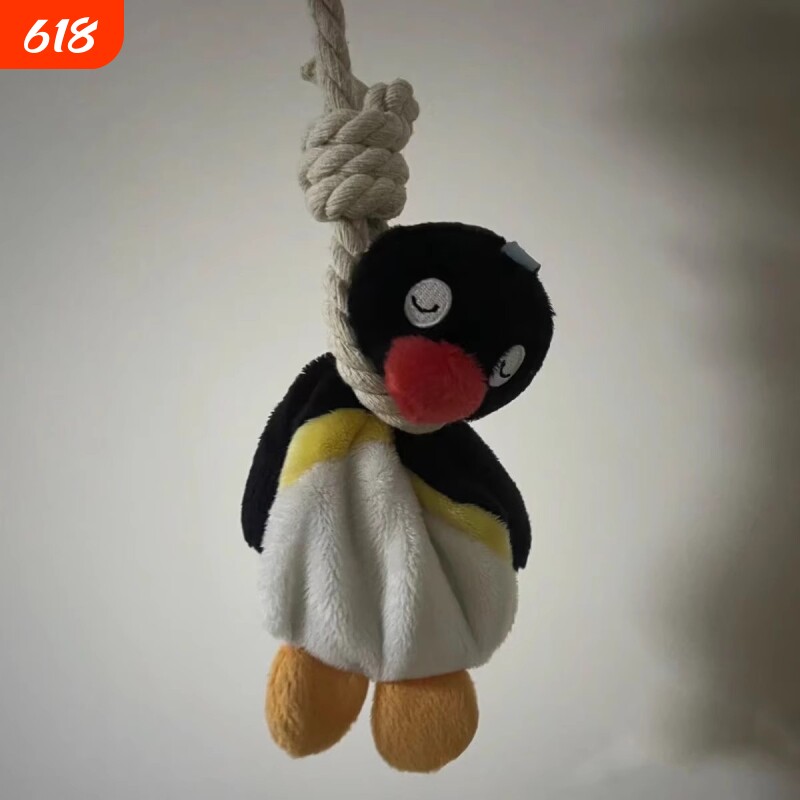 pingu企鹅吊索玩偶毛绒玩具书包挂件背包钥匙扣沙雕包包挂饰公仔