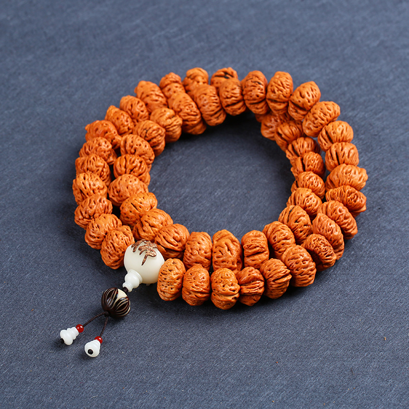 桃胡文玩蟠桃核手串仙桃核手链54/108颗粒手持手把玩件男