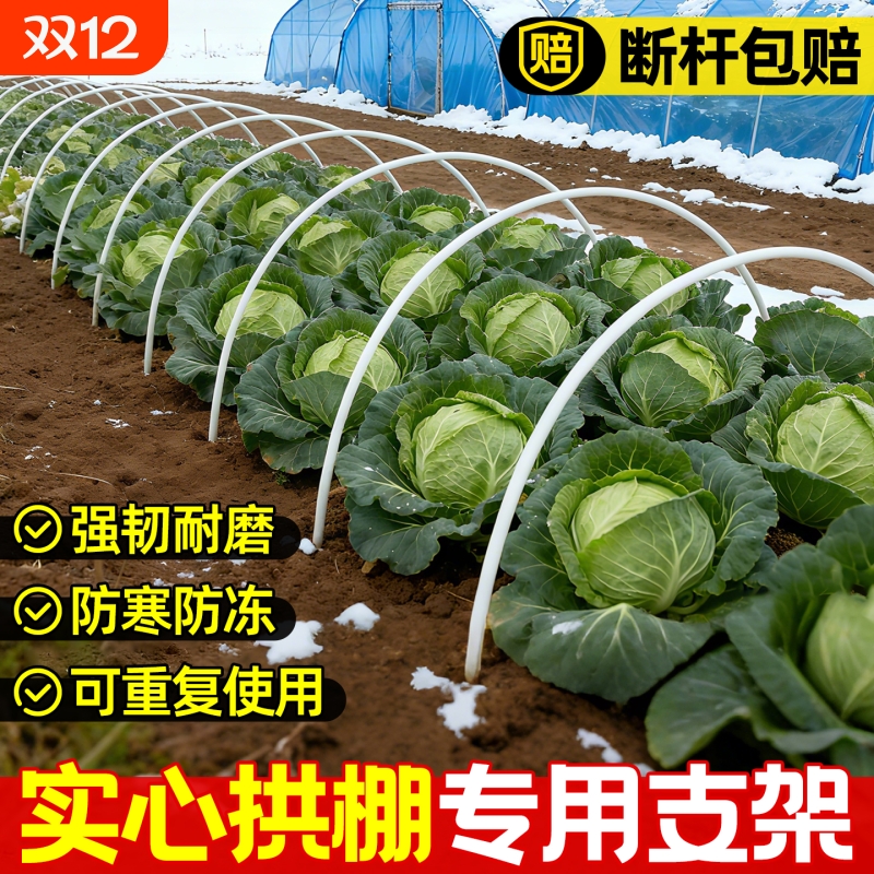 拱棚支架玻璃纤维菜地菜园农用家用拱条大棚拱杆骨架保温暖棚实心
