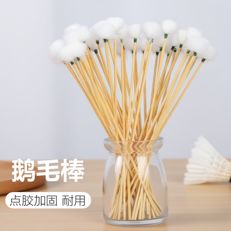 竹柄掏耳朵鹅毛棒采耳工具掏耳神器挖耳朵专业打毛毛按摩不掉毛