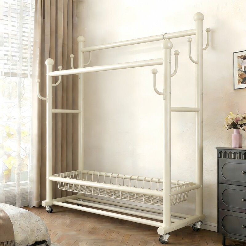 衣帽架落地卧室内家用客厅可移动挂衣服架子高颜值轻奢加粗晾衣架