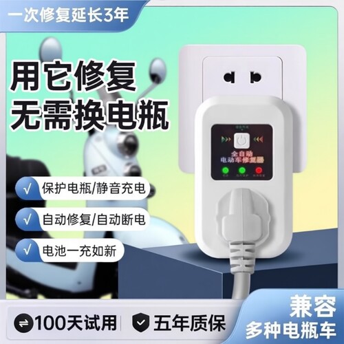 电动车电瓶修复器修复神器激活电瓶延长电池寿命脉冲修复锂铅酸