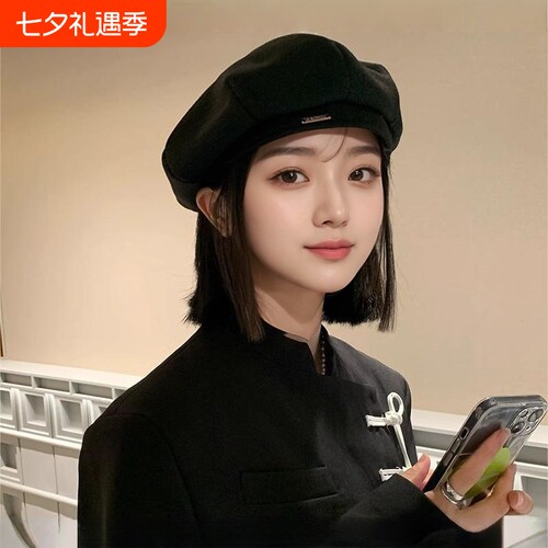 黑色贝雷帽女春夏|超1000次加购