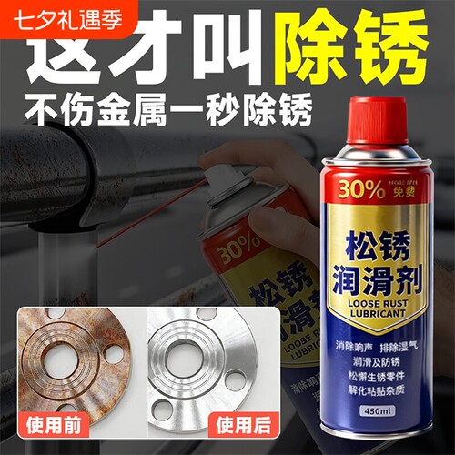 除锈剂金属清洗强力防锈去铁锈门轴合页门锁润滑螺丝生锈多功能