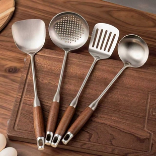 316不锈钢锅铲套装家用厨房汤勺漏勺全套厨具铁锅铲炒勺炒菜铲子