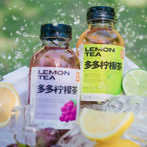 果子熟了多多柠檬茶果茶果汁柠檬汁饮料350ml果味茶饮料