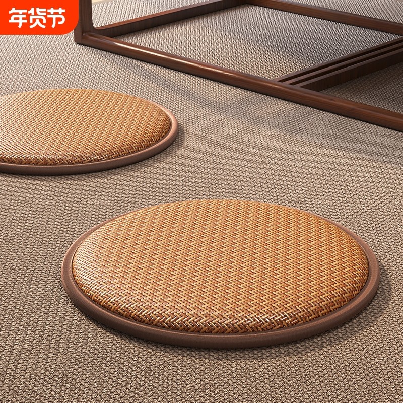 日式蒲团家用坐垫榻榻米阳台飘窗垫地上禅修打坐专用冥想跪垫坐墩
