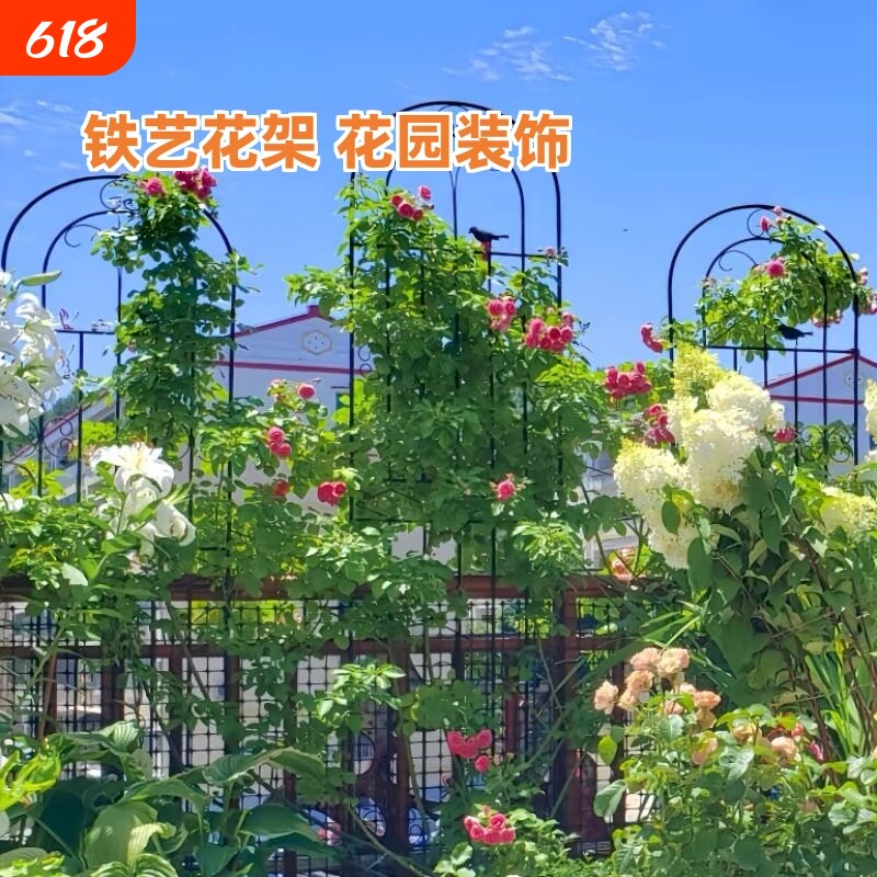 户外铁艺花园栅栏架|万人加购
