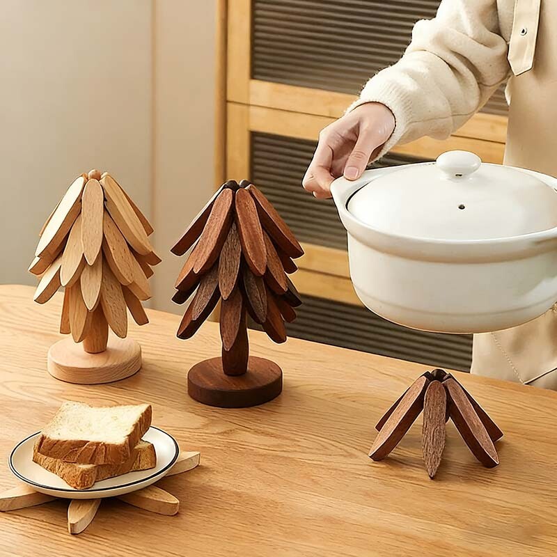 实木隔热垫餐垫防烫垫一棵树家用耐高温桌垫锅垫杯垫砂锅垫防水