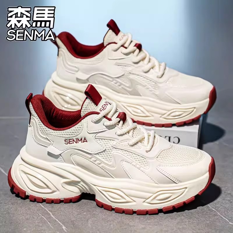 森马男鞋2025新款秋冬季运动休闲青少年厚底增高减震小白老爹潮鞋