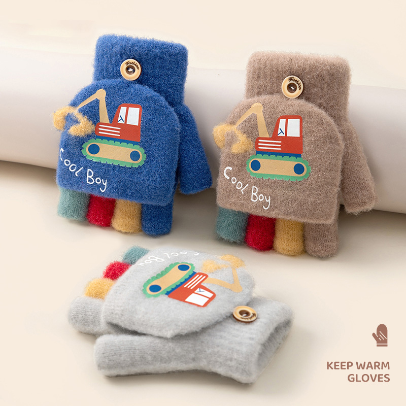 儿童保暖手套半指|超7000次加购