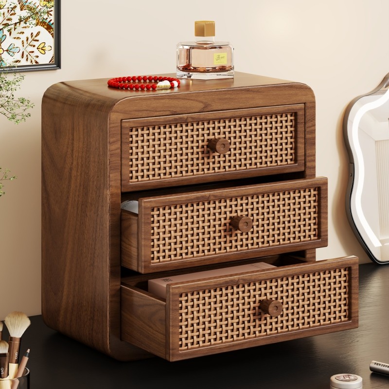 实木化妆品收纳盒桌面防尘抽屉口红面膜整理架梳妆台护肤品置物架,收纳整理,化妆箱/盒,淘宝优惠券,粉丝福利购,淘宝优惠卷