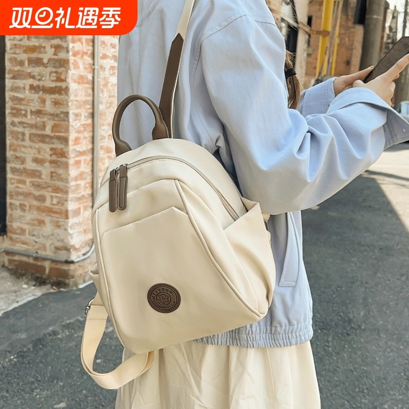 双肩包女旅游轻便小包高级感小众通勤包包休闲高颜值妈咪包旅行包