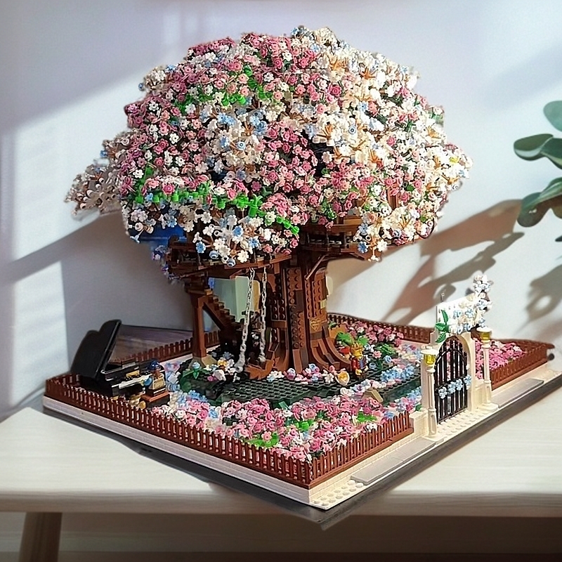 【特价清仓】樱花树屋积木