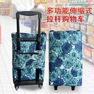 买菜小拉车拖车折叠便携手拉车家用购物袋老人超市买菜行李拉杆车