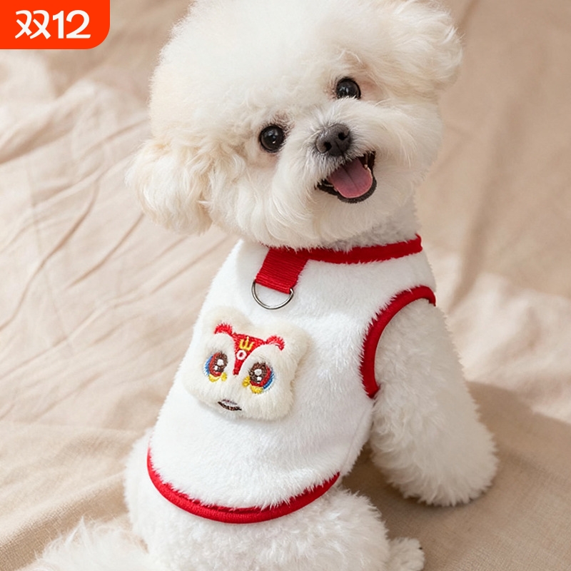 狗狗冬季加厚保暖背心卡通