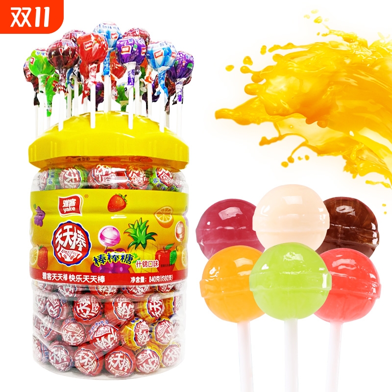 雅客天天棒棒棒糖840g集锦装
