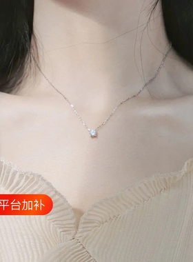 单颗锆石锁骨链气质简约百搭个性气质学生闺蜜项链女礼物