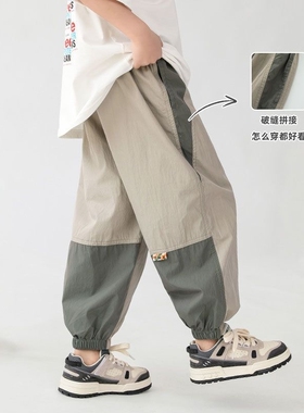 裤子男童防蚊裤休闲裤夏天速干薄款儿童夏季男孩中大童童装