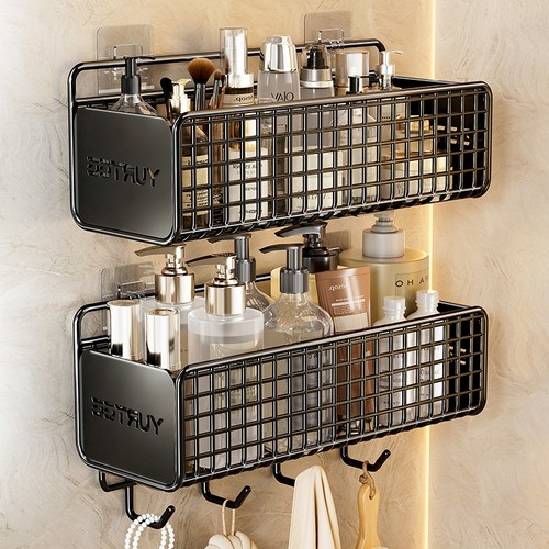 浴室置物架厕所卫生间壁挂免打孔