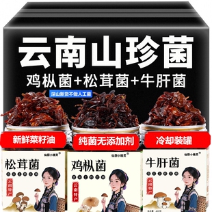 云南特产油鸡枞菌松茸菌牛肝菌即食香辣小吃香菇酱下饭菜拌饭拌面