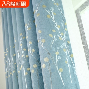 窗帘特价2026新款全卧室遮光北欧简约田园小清新隔热防晒租房挡光