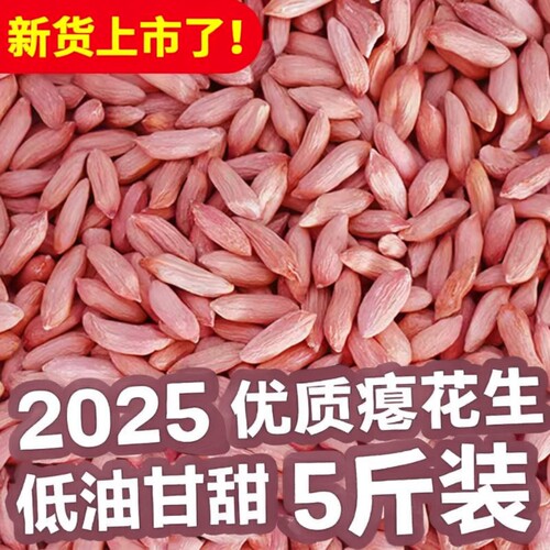 花生米瘪子瘪花生抢2025年山东生新米小零食小花生原味新货食用